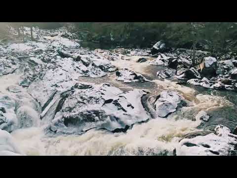 Snowy Waterfall in Scotland #shorts #waterfall #ambient #scotland #walking #exploring #scenery