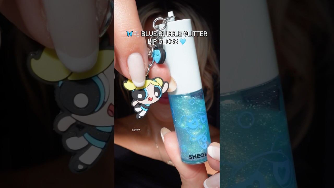 Shein sheglam blue bubble glitter lip gloss 🫧🩵 