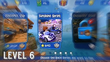 Sunshine Sprint - Level 6 | Beach Buggy Racing Gameplay Walkthrough (iOS/Android)