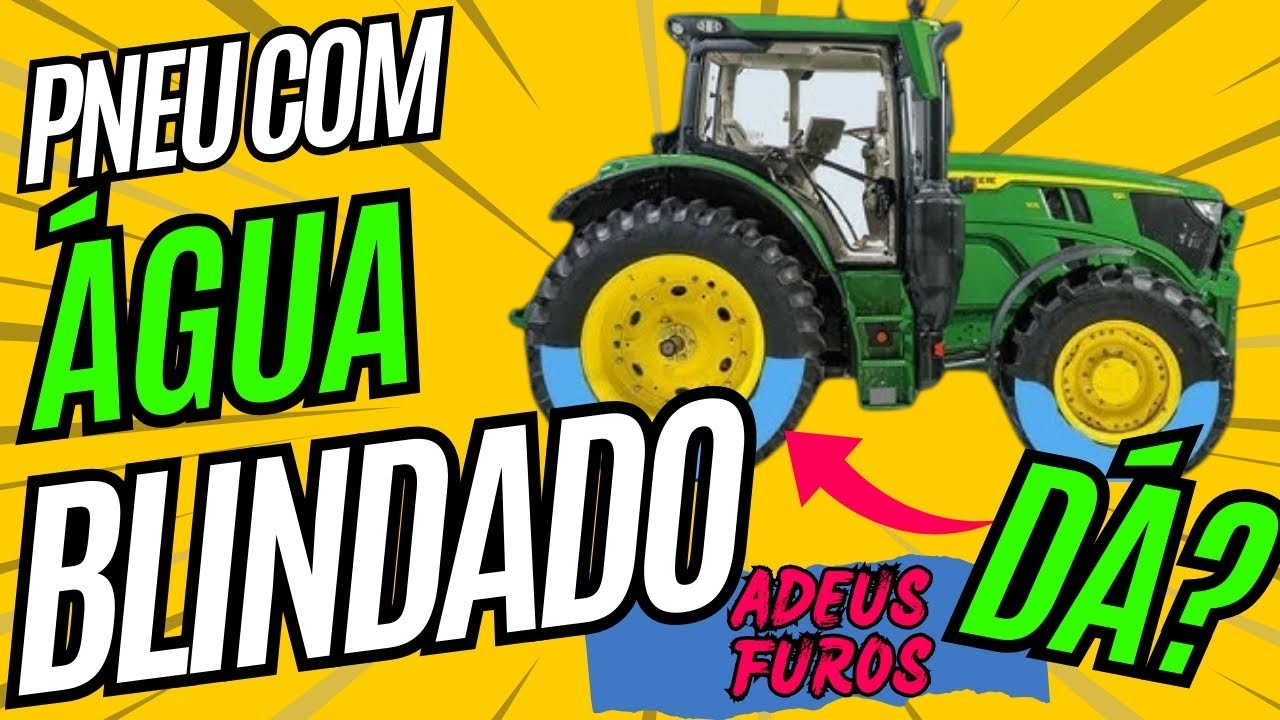 Vídeo: Como blindar pneu agrícola com água (lastro) e evitar furos!