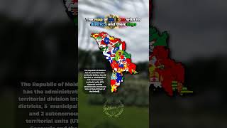 The map of Moldova with its districts and their flags | My background 🥹 || #shorts #moldova #map #fy