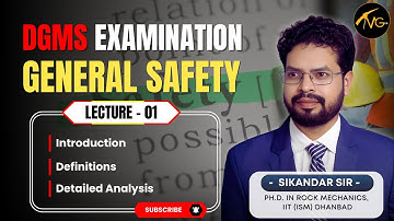 General Mine Safety | Introduction & Key Definitions | DGMS Exam 2025 Preparation | by Sikandar Sir