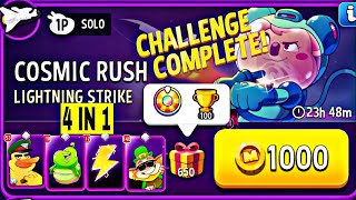 coins cosmic lightning strike super sized | 4 IN 1 | match masters | cosmic rush solo today