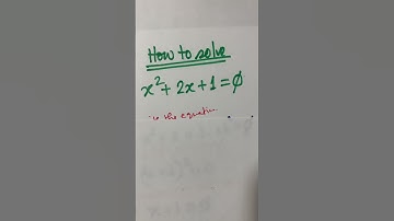 #shortsviral #math #how to solve x^2+2x+1=0