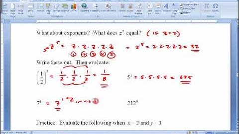 1.1 and 1.2 Evaluating Expressions and Order of Operations