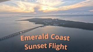 Emerald Coast from Above | Golden Hour Flight Pensacola to Destin | Piper Comanche | ASMR Aviation
