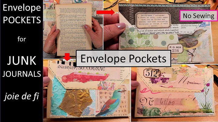 Envelope Pockets for Junk Journals  Fast No Sew Idea