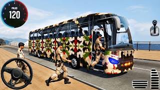 US Army Bus Driving Simulator Game - Army Transporting military squad Driving 3D - Andriod Gameplay screenshot 4
