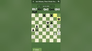 April 24th 2023 chess.com daily puzzle #chess #chesscom #chesspuzzle