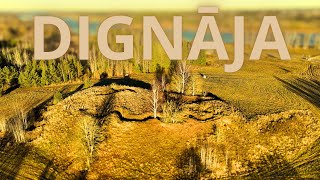 Dignāja No Augšas Dignāja Hillfort - Drone View