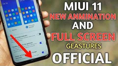 Miui 11 Official New Gesture & Recent Animation | Android Q Gesture  Any Xiaomi & Redmi Mobiles ⚡⚡