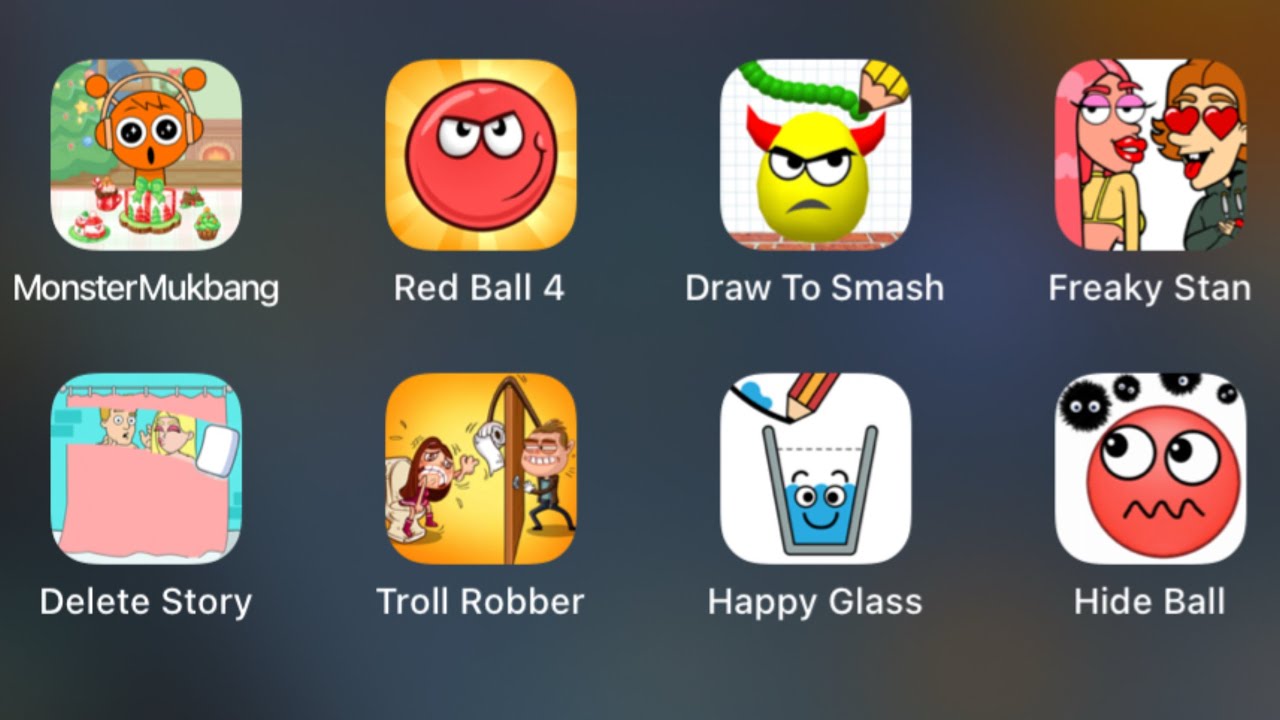 Play Monster Mukbang, Red Ball 4, Draw To Smash, Freaky Stan and many games 