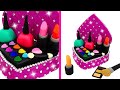 DIY How to Make Play Doh Makeup Set with Glitter Eyeshadow, Lipstick and Nail Polish