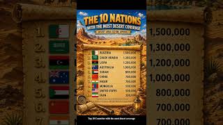 Countries With the Most Desert Coverage Ranked — Does Your Country Make the List?