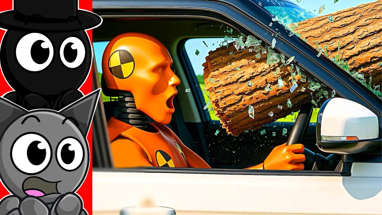 Реакция на БЕЗУМНЫЕ РЕАЛИСТИЧНЫЕ АВАРИИ в BeamNG Drive! (Мгновенная карма)