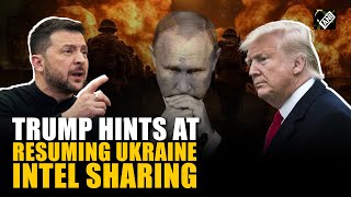 President Donald Trump says US has just about ended pause on Ukraine intelligence sharing