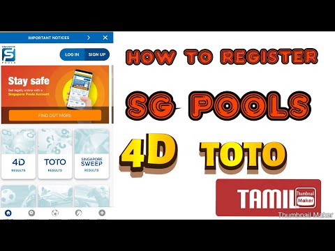 How to Register for an account | Singapore Pools | Tamil | 4D TOTO | SG Pools