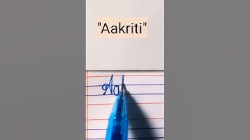 "Aakriti" names in cursive handwriting #cursive #art #calligraphy #names #learn #shorts #share