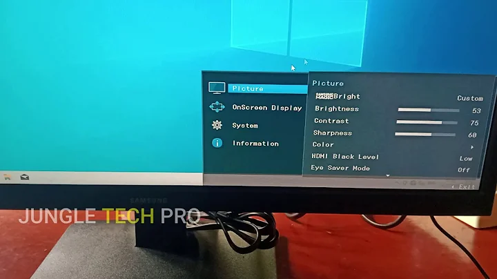 How to adjust Brightness and Contrast in Samsung Monitor (22 inch)