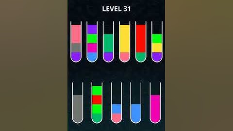 Color sort puzzle level 31 solved no undo, no extra test tube.. Logical android game