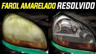 COMO REMOVER AMARELADO DE FAROL | RECUPERAR FAROL AMARELO | RAPIDO E BARATO