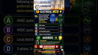 HVDC vs HVAC: Most Important Electrical MCQ for JE Exams!#youtubeshorts
