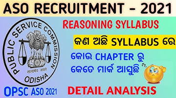 OPSC ASO Reasoning Details Syllabus 2021/Reasoning Details Chapter Wise Syllabus/OPSC ASO  Stratergy