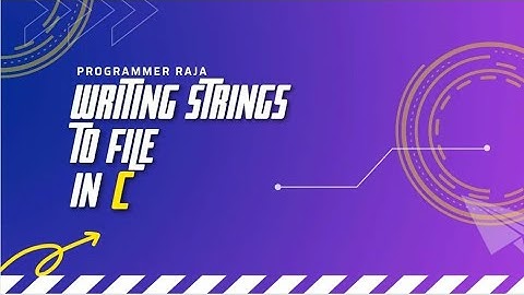 Writing strings  to a files in C programming || fputs() and fgets() || Tutorial #61