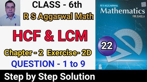 RS Aggarwal Class 6 Chapter 2 Exercise 2D | Part 1 | Factors and Multiples | OP Saini Sir |