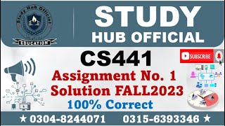 CS441 Assignment 1 Solution Fall 2023, CS441 Assignment 1 solution 2023, CS441 assig 1 solution