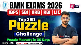 Bank Exam 2026 | Bank Exam Reasoning Puzzle Questions | All Types Puzzle Questions By Shashank Sir
