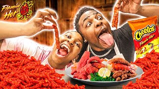 HOW TO MAKE FLAMIN HOT CHEETOS FRIED KING CRAB! DIY | COOKING WITH THE EMPIRE FAMILY