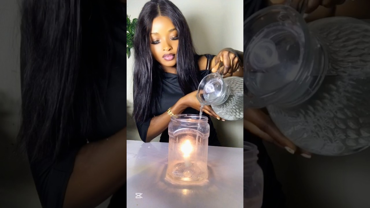 Эксперимент с водой и свечой 