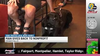Man gifted free seeing-eye dog gives back to nonprofit with fundraiser