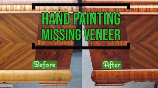 Hand Paint Missing Veneer On Furniture Lifehack - Faux Bois Veneer Repair And Replacement