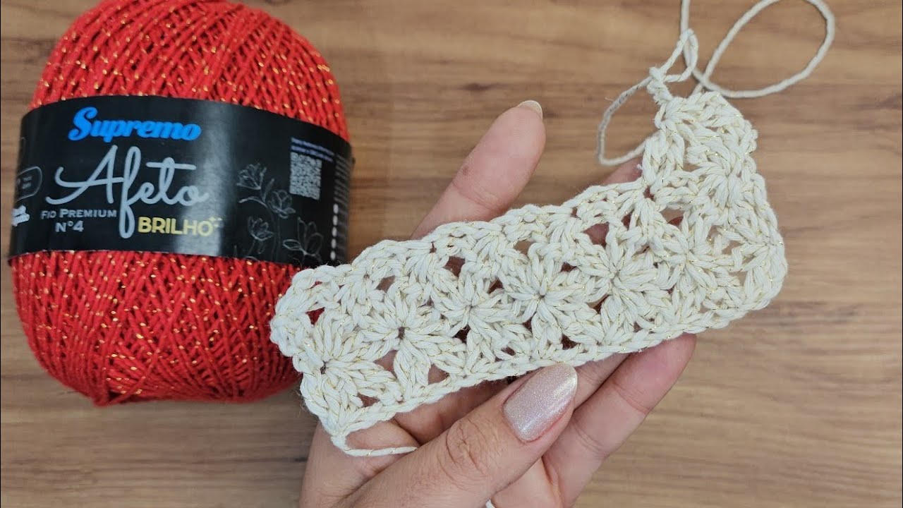 Ponto Jasmin/ Margarida em crochê