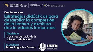 Estrategias didácticas para desarrollar la compresión de la lectura desde edades tempranas Estrategias didácticas para desarrollar la compresión de la lectura desde edades tempranas