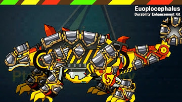 Euoplocephalus: Assembly + Fights - Dino Robot Battle Arena 09 | Full Skin | DCTE VN