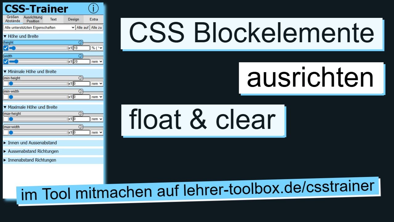 Float und Clear richtig einsetzen - CSS Grundlagen - YouTube