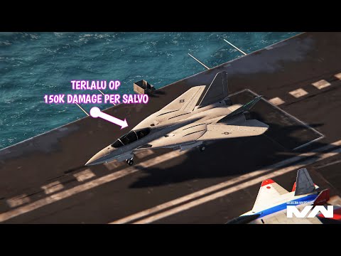 F - 28 TOMCAT II - PESAWAT PAY TO WIN 150K DAMAGE PER SALVO | HARUS DI NERF? | MODERN WARSHIPS