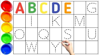 Best Learn to WRITE and DRAW ABCD in English | A to Z Alphabets | a for apple b for ball #abcd