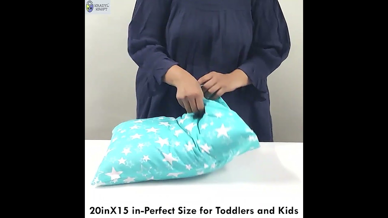 Born Star Blue - Kradyl Kroft Toddler Pillow with 100% Cotton Removable cover - Children's Pillow