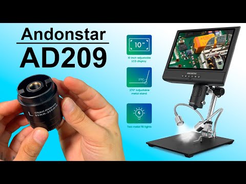 Микроскоп Andonstar AD209 с огромный дисплеем. Микроскоп для пайки и не только!