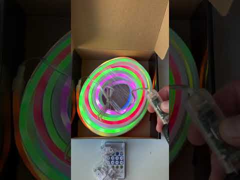 Розумна гнучка неонова стрічка 5 м RGB управління з телефону та пульта, гнучкий неон, видео 1