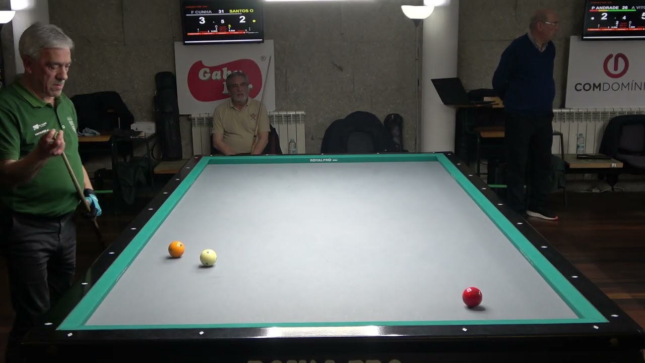Bilhar Carambola: Fernando Cunha - Santos Oliveira FEV2026