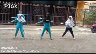 Praktek Pjok , Senam Poco-Poco ,Angel, nadifah,Mutiara,Marlo,Putra. KELOMPOK 5,MI MANBAUL KHAIRAT