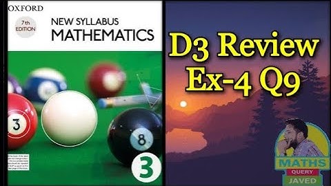 Q9 || Review Ex-4 || NSM || D3 || Indices and standard form || O