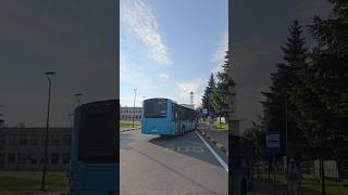 Autobuzul Otokar C12 #6581 intrând în stația de coborâre “Aeroport Băneasa” pe linia 196