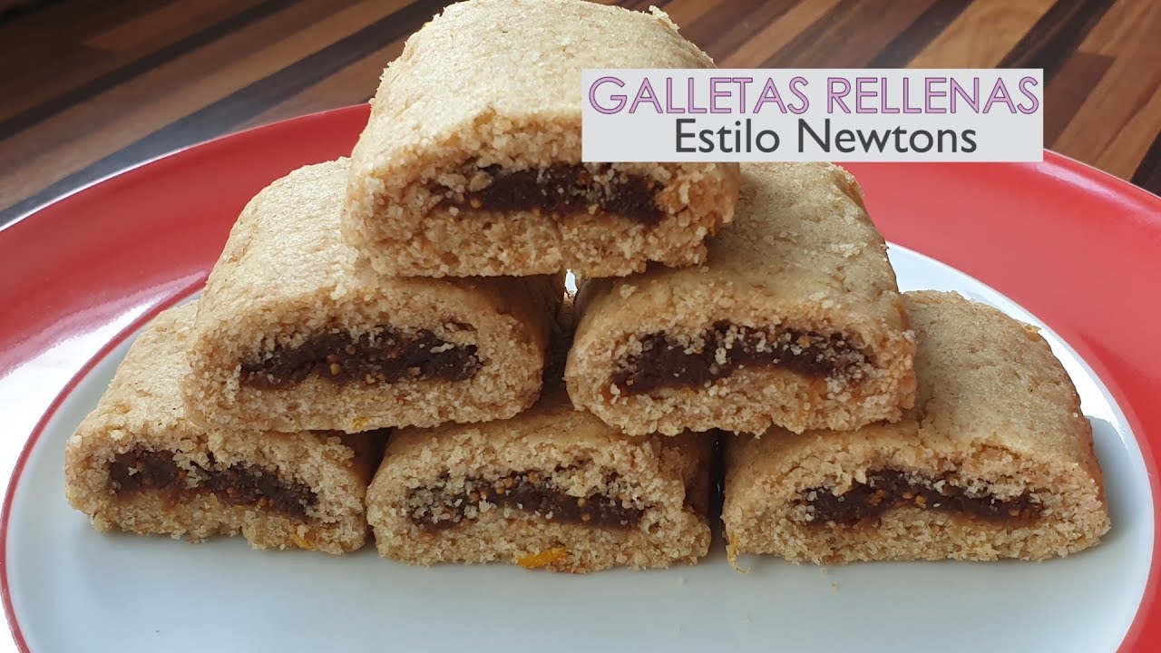 Galletas rellenas tipo Newton - Con un toque de harina integral - YouTube