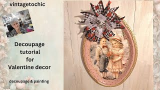Valentine decoupage tutorial dollar store tray &  rice paper